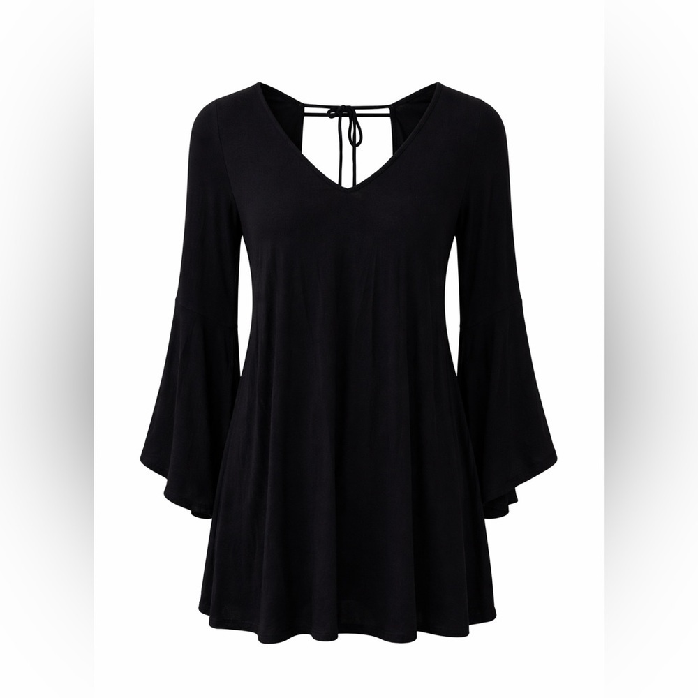 American Eagle NWT bell sleeve black mini dress, XS